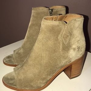 Frye Danica peep suede bootie